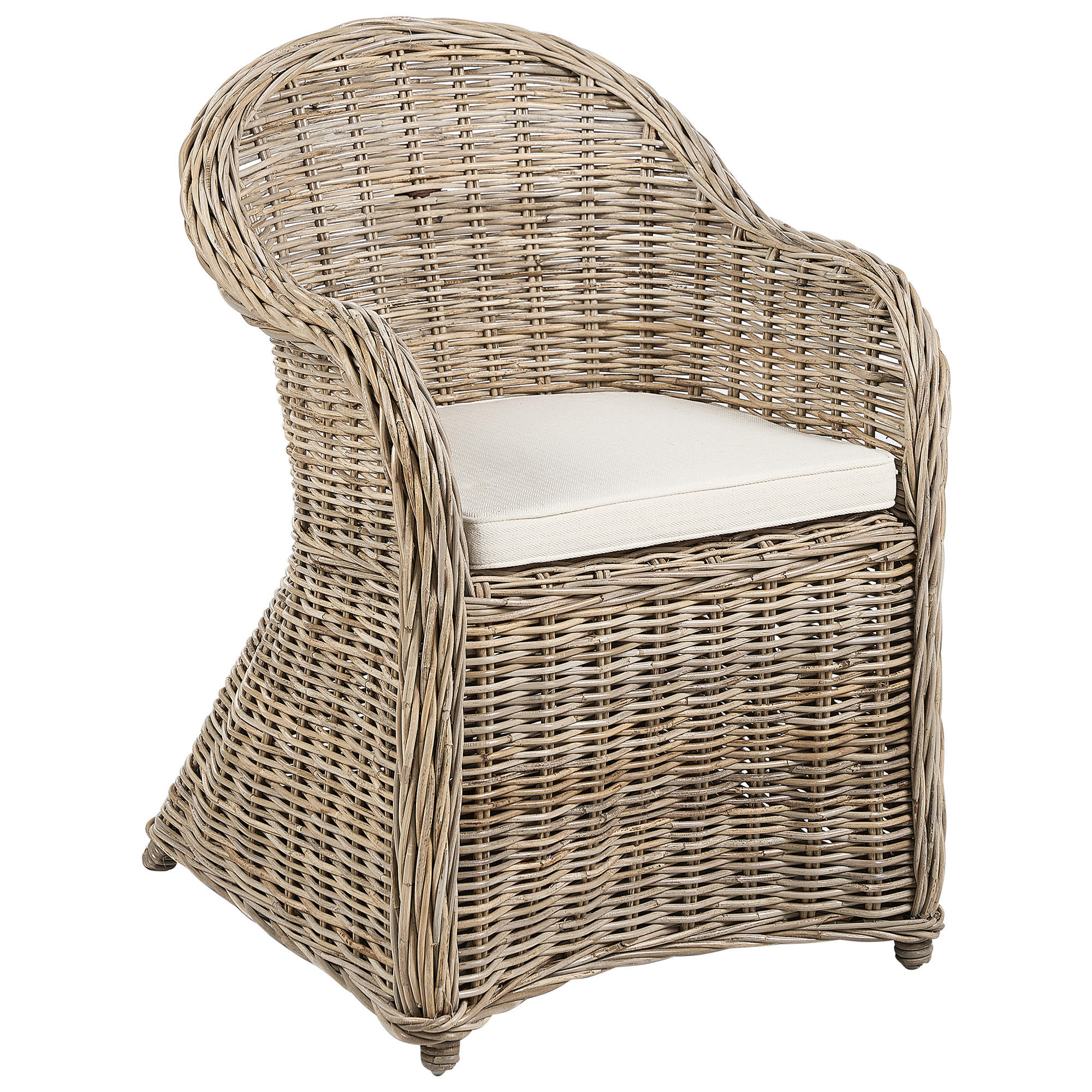 GARTEN SESSEL Beige Susua II - Beige/Naturfarben, Naturmaterialen (56/87/68cm) - Beliani