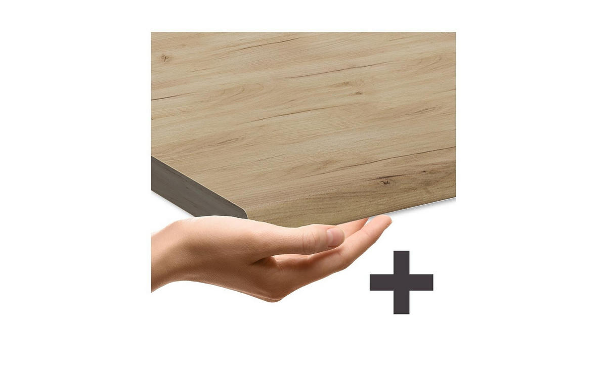 SPÜLENUNTERSCHRANK R-Line Anthrazit Landhaus 80 cm , AP Eiche - Anthrazit, Holzwerkstoff (80/81.6/60cm) - Vicco