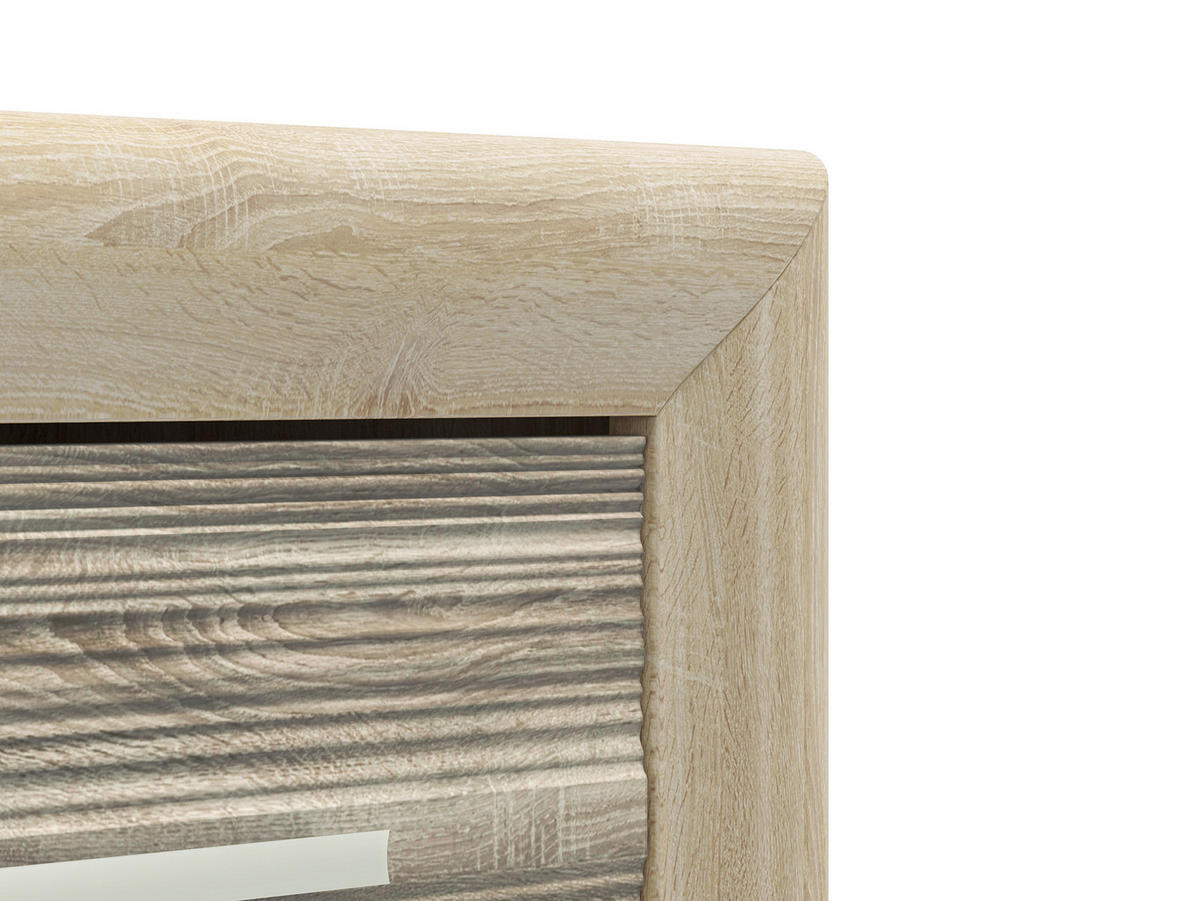 KOMMODE Castel Sonoma Eiche hell / Sonoma hell Trüffel 138 / 43 / 94cm - Multicolor/Braun, Holz/Holzwerkstoff (138/94/43cm) - Feldmann-Wohnen