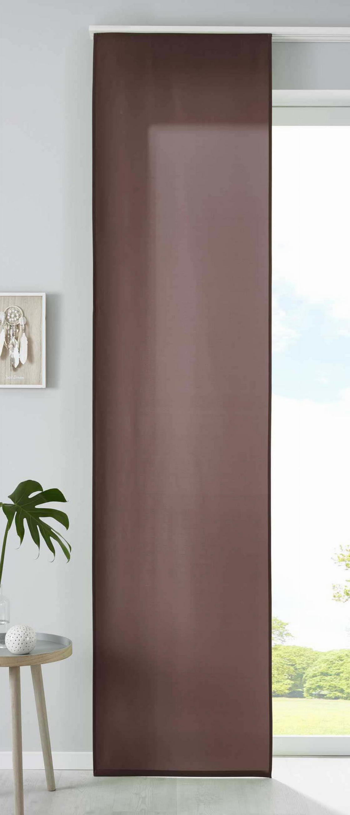 FLÄCHENVORHANG Mikrofaser 245x60 cm Braun - Braun, Textil (60/245cm)