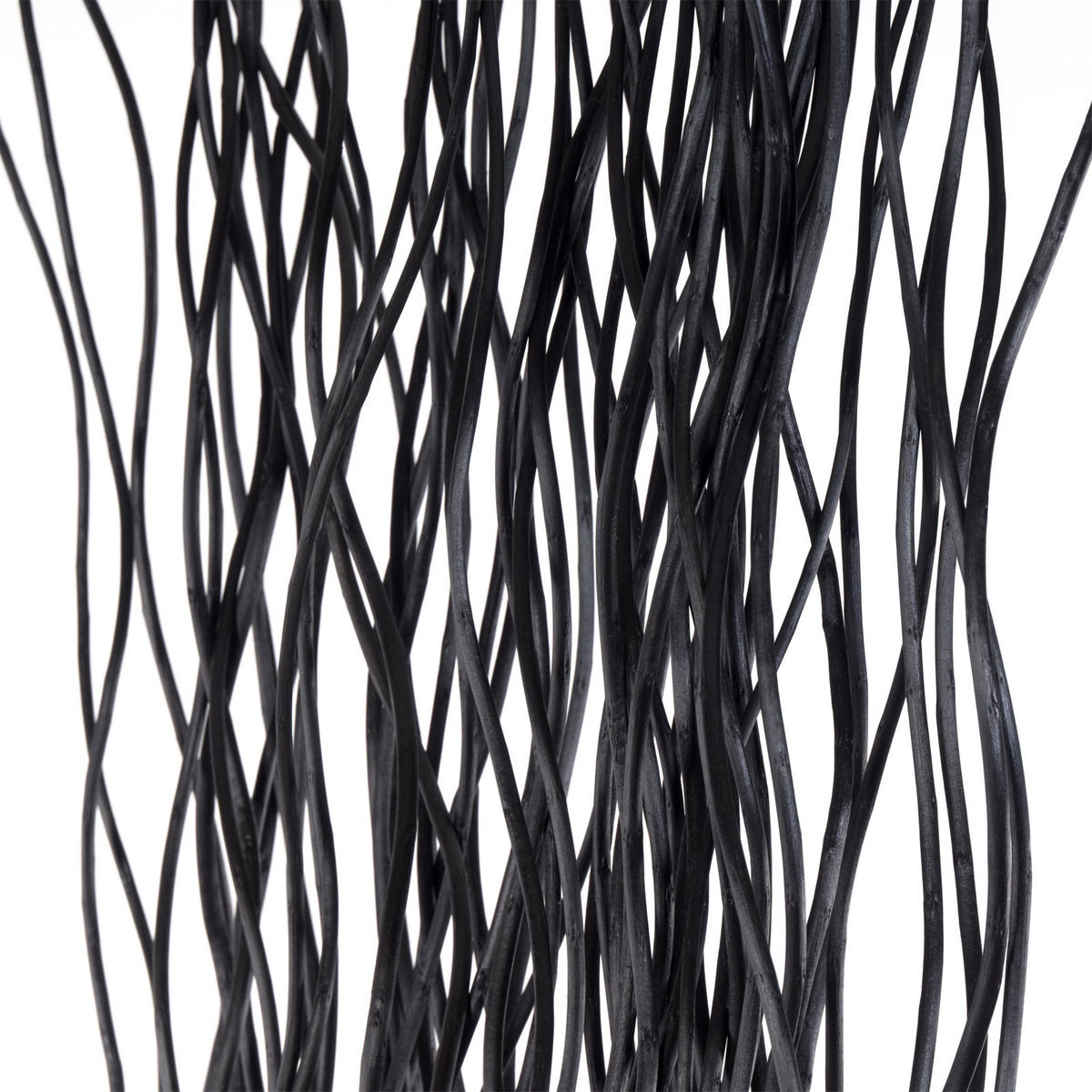 RAUMTEILER WAVE Weidenzweige schwarz - Schwarz, Naturmaterialien (40/170/12cm) - DESIGN DELIGHTS