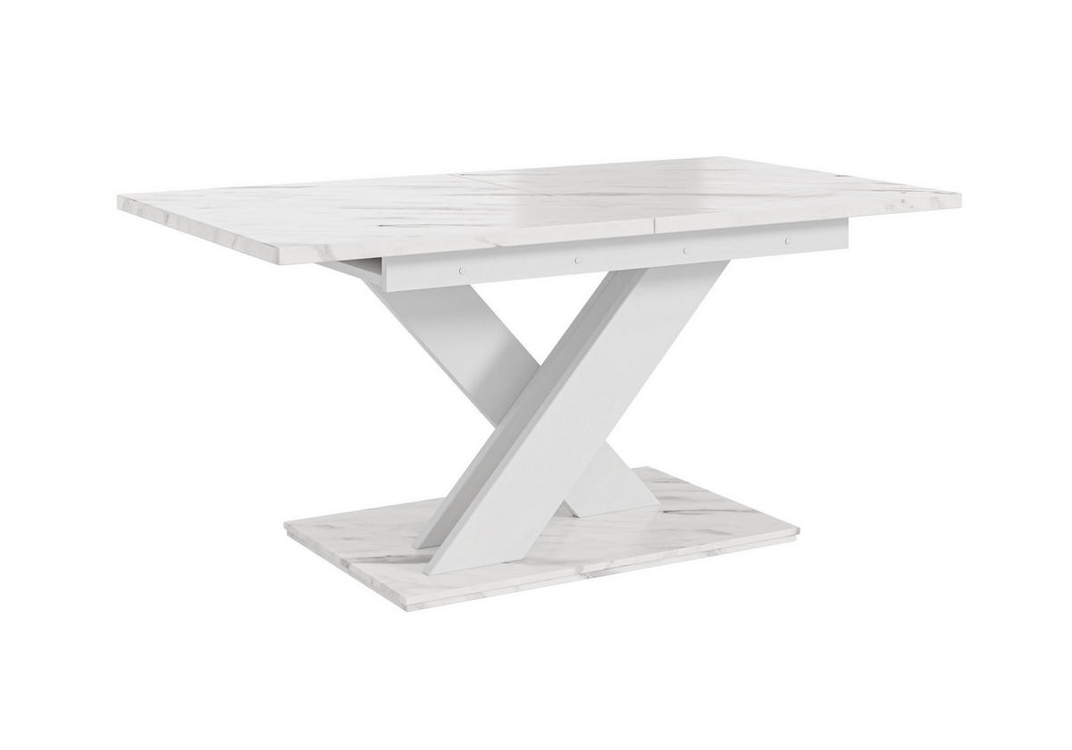 ESSTISCH RUDEN Ausziehbar 140 - 180 / 80 x 76 cm - Hellgrau/Weiß, Holz (140/80/76cm) - MASSENO
