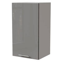 KÜCHENHÄNGESCHRANK Essen W2/40 Grau Hochglanz / Weiß Matt 40 / 32,5 / 72cm - Weiß/Grau, Holz/Holzwerkstoff (40/72/32.5cm) - Feldmann-Wohnen