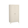 KLEIDERSCHRANK Mossa 2D MO01 - Kaschmir/Goldfarben, Holzwerkstoff/Kunststoff (97/194/56cm) - MIRJAN24