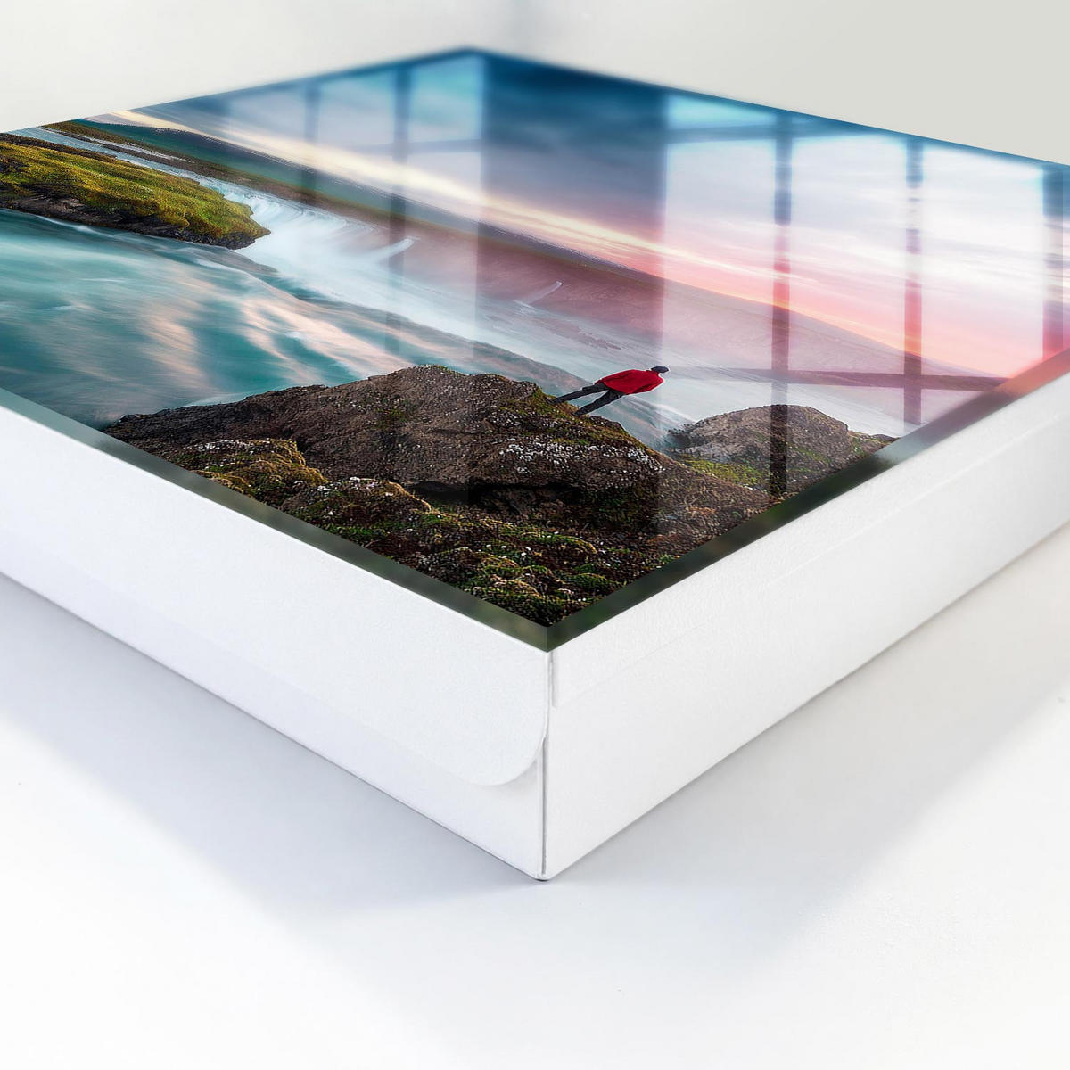 SCHLÜSSELBOX Weiß 30x30 cm – Türöffnung nach rechts - Die Kraft der Natur - Blau, Metall (30/30/5cm) - TULUP