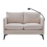 2-SITZER Sofa Chenille mit Handyhalter und Seitentaschen 127/69/66 cm Beige - Beige, Textil (66/127/69cm) - Redom