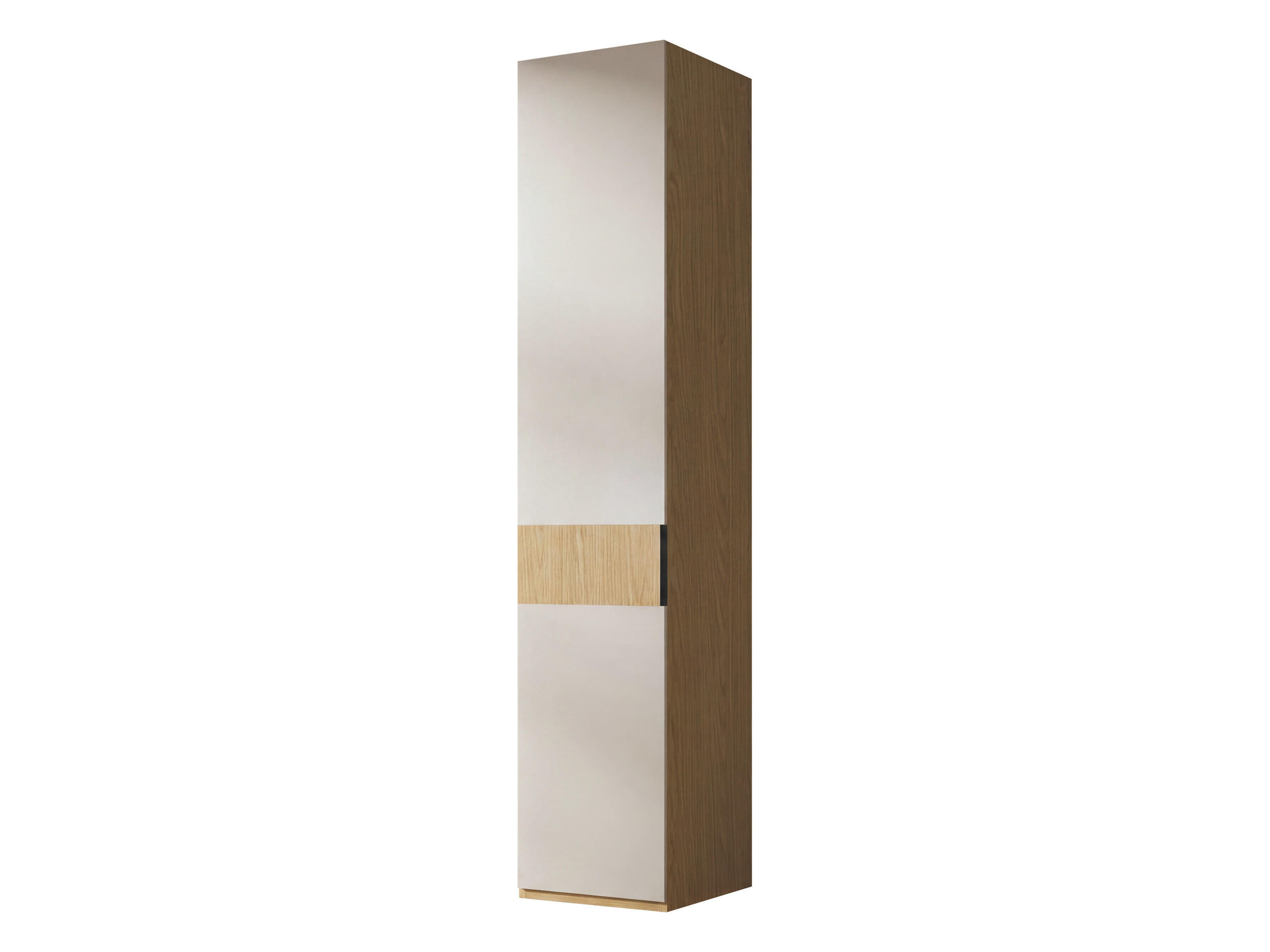 KLEIDERSCHRANK Soreno 45 L-R 1D, Seite: Links - Eichefarben/Beige, Holzwerkstoff/Kunststoff (45/237/60cm) - MIRJAN24
