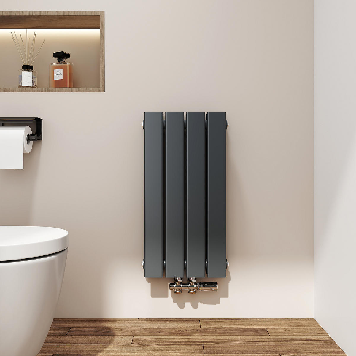 HEIZKÖRPER Flachheizkörper Anthrazit 60/30/6,3 cm - Anthrazit, Metall (30/60/6.3cm) - EMKE