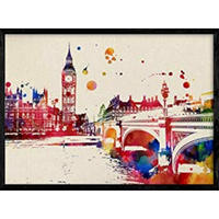 POSTER London Aquarell A4 Rahmenlos - Klar, Papier (29.7/5/21cm) - Nacnic