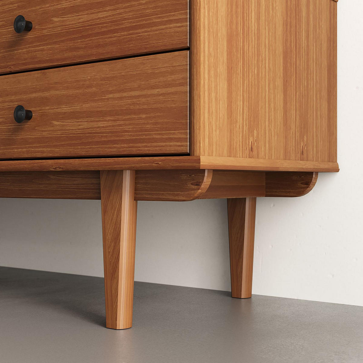LOWBOARD SIMONA - Kastanienfarben, Holz (175/52/41cm) - IDIMEX