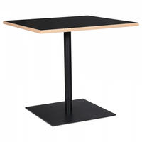 ESSTISCH Schwarz 80x80x75,5 cm - Schwarz, Holz/Metall (80/80/75.5cm) - AlterEgo