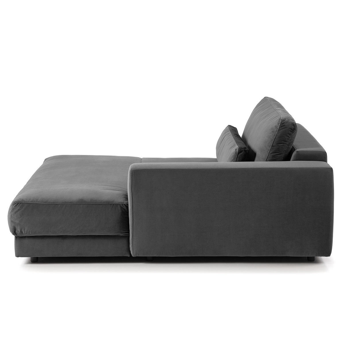 MODULLONGCHAIR - Grau, Textil (126/80/182cm) - home24