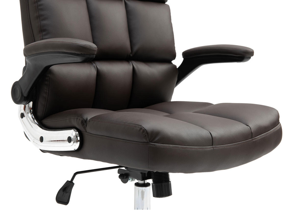 DREHSTUHL HxBxT 120x73x72cm Sitzhöhe 50cm höhenverstellbar Kunstleder Braun - Braun, Kunststoff (73/120/72cm) - PROREGAL