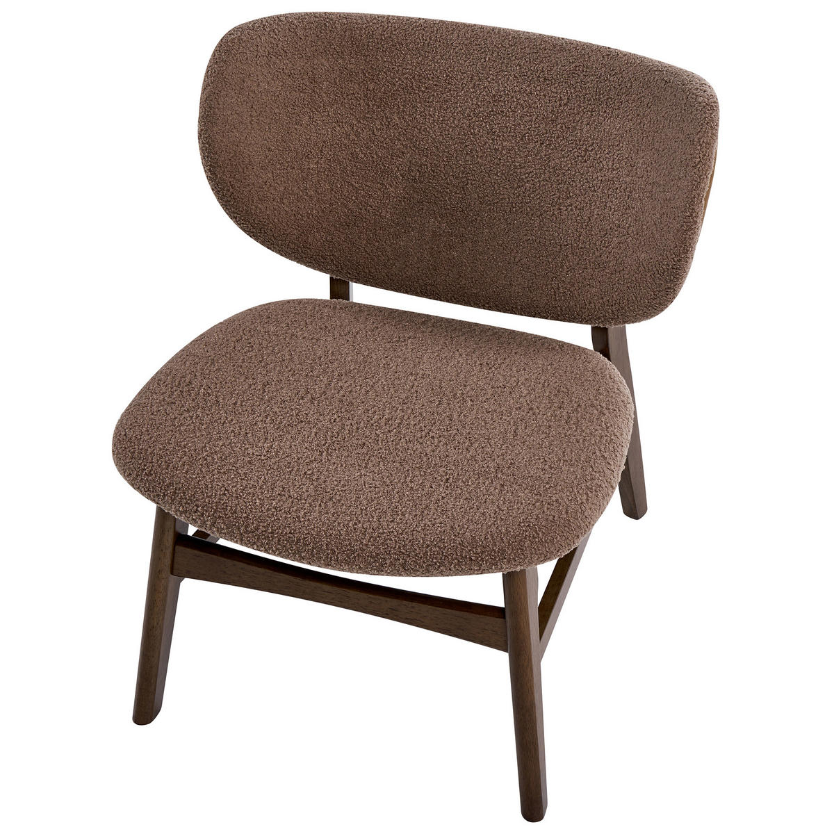 SESSEL Bouclé Taupe Day - Taupe, Textil (62/70/69cm) - Beliani
