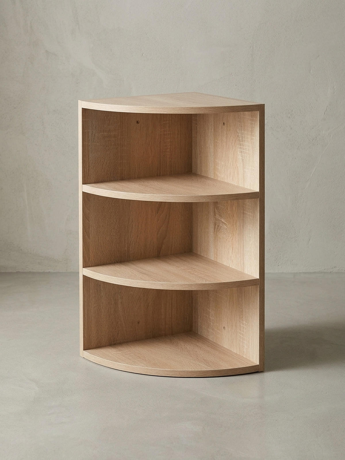 ECKREGAL NIDDA MDF Runder Front Modern, Beige 30x30x60 cm - Beige, Holz (30/60/30cm) - KADIMA DESIGN