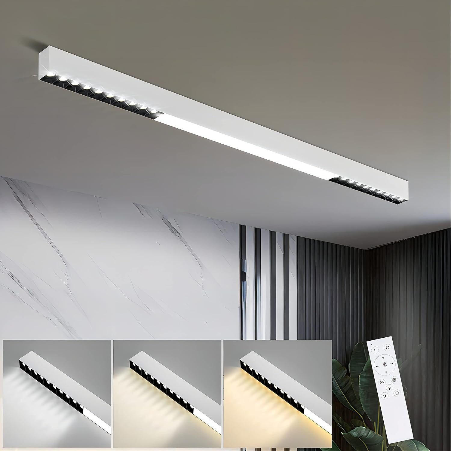LED-DECKENLEUCHTE Ritter 107/3.5/5.5 cm - Weiß, Metall (3.5/107/5.5cm) - Nettlife