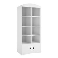 KNIHOVNA Bílá - bílá, kompozitní dřevo (90/188/34cm) - Petits-meubles