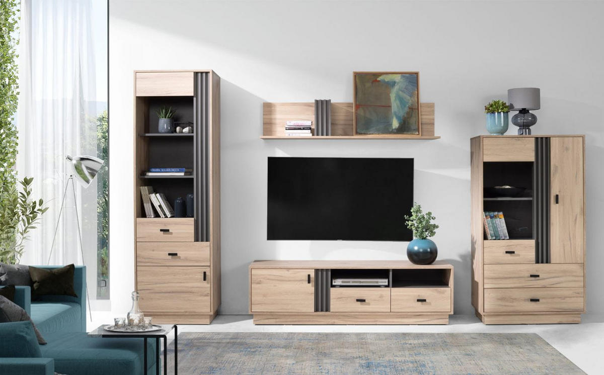 WANDREGAL – 110 cm – ALLMO System – Sonoma Eiche - Sonoma Eiche, Holzwerkstoff (110/30/30cm) - hi-markt