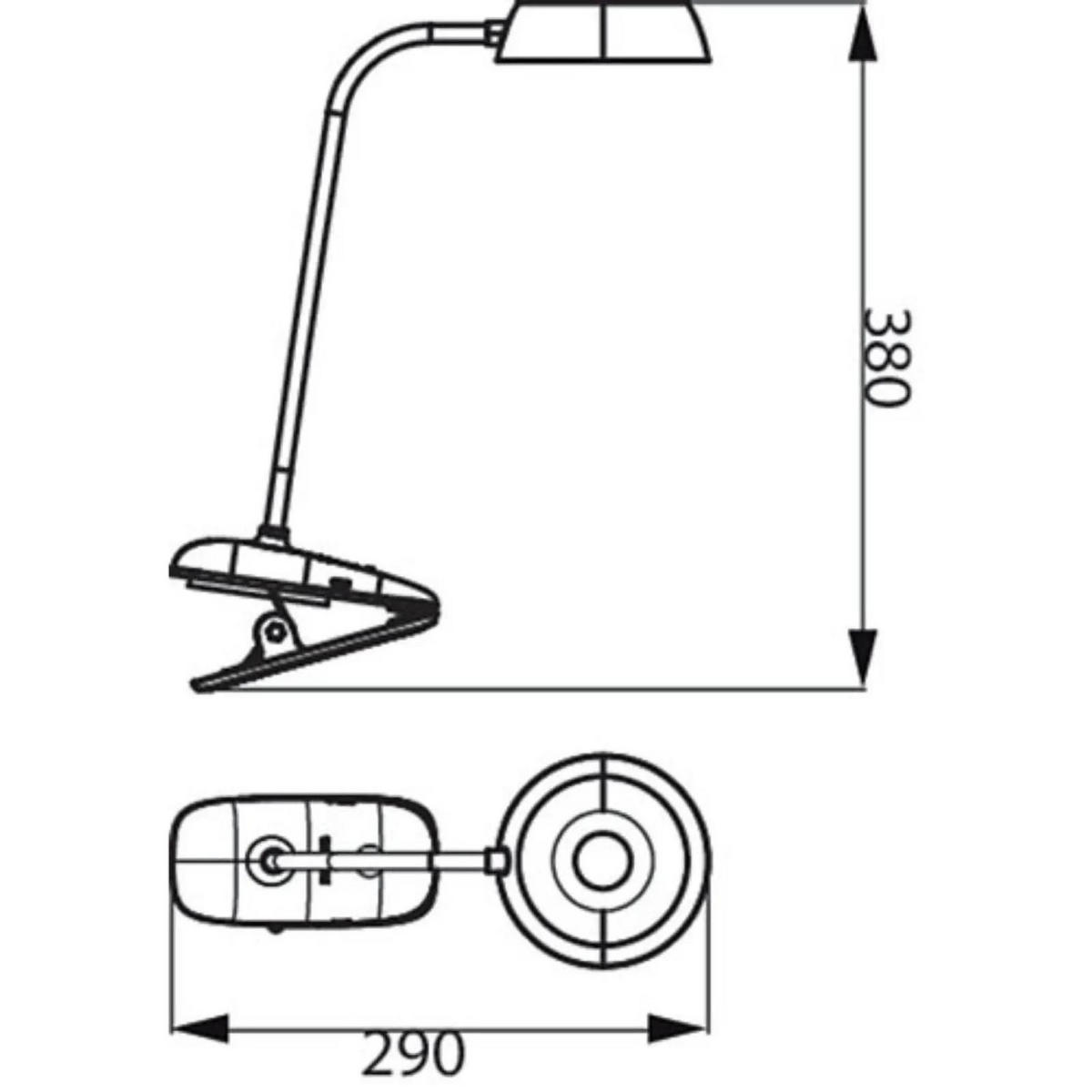 TISCHLEUCHTE Donutclip Weiß - Weiß, Metall (10/20/30cm) - Philips