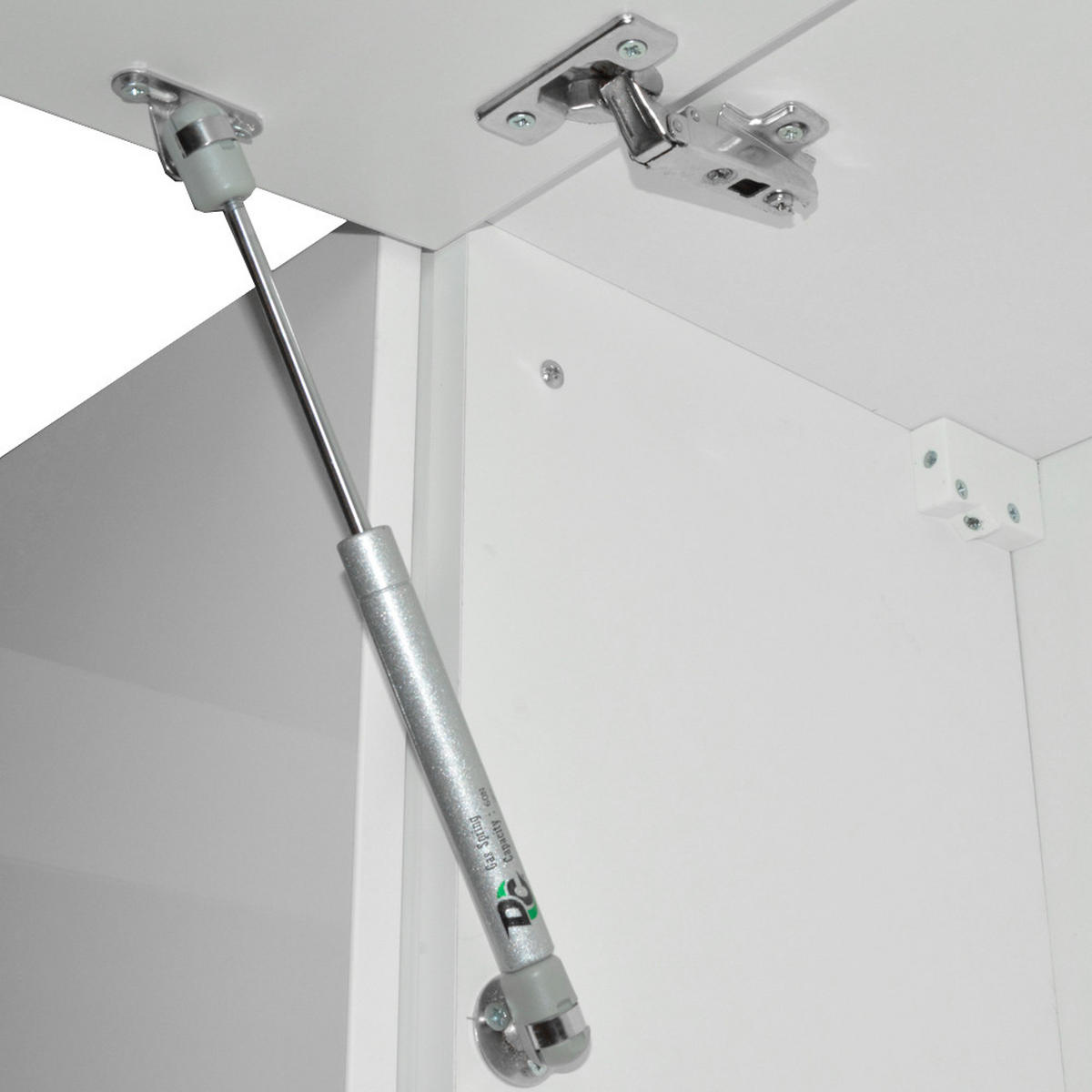 ECKKÜCHE Rick Weiß/Weiß Hochglanz 187 x 167 cm , AP Marmor - Weiß Hochglanz/Weiß, Holzwerkstoff (190/81.6/60cm) - Vicco