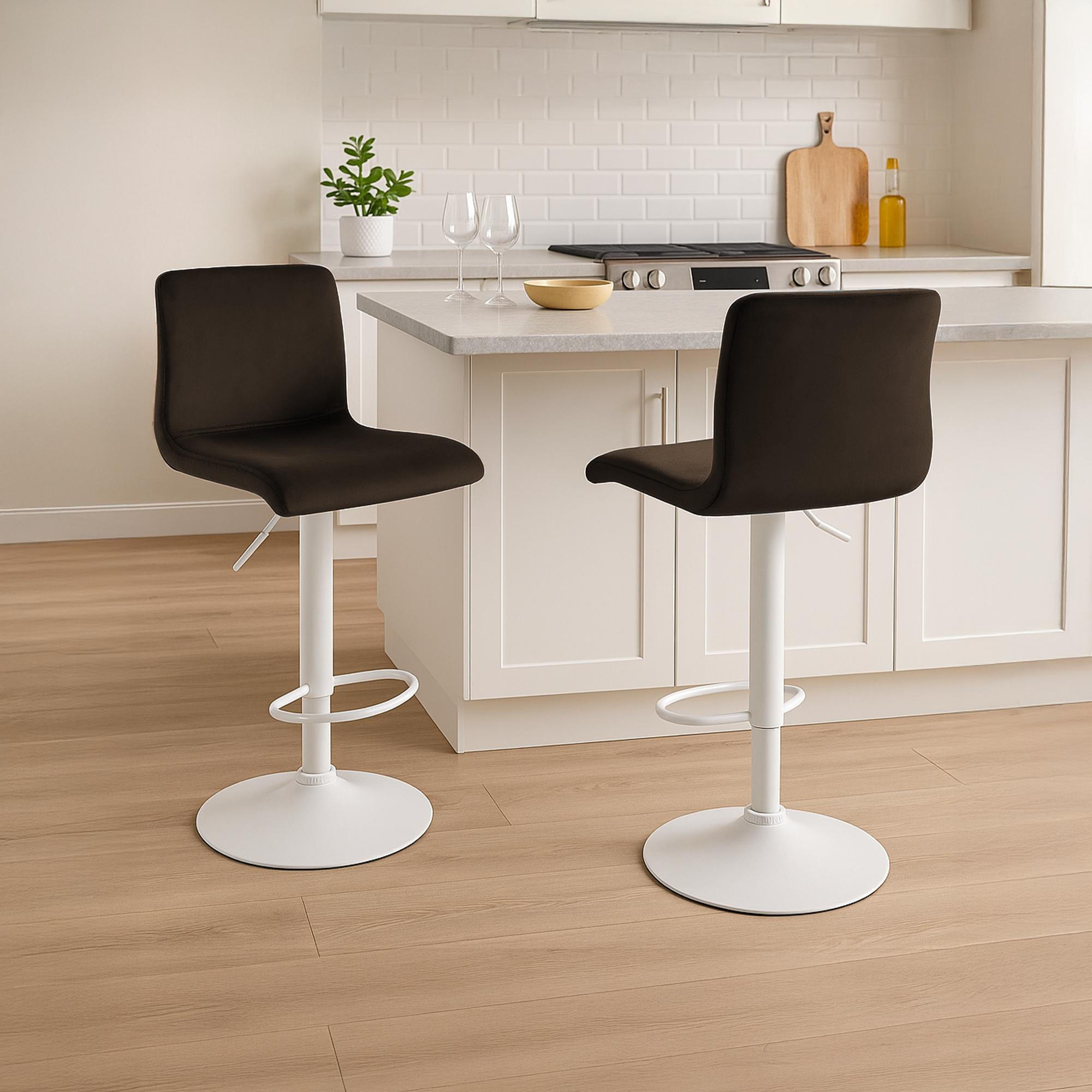 BARHOCKER Samt Braun - Braun, Textil (39/83/36cm) - CLP