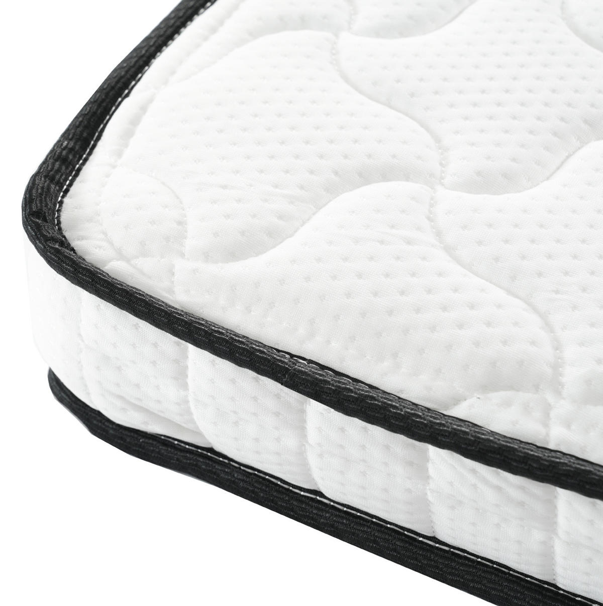 HOCHBETT 90/200 cm schwarz mit L-förmigem Schreibtisch und Regal mit Matratze - Schwarz, Metall (90/200cm) - OKWISH
