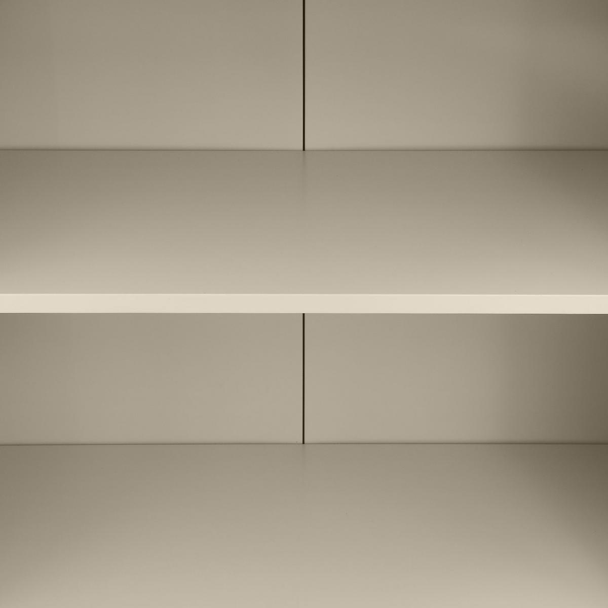KURT Sideboard aus Metall im Industriestil mit 2 Türen, beigefarbenes Riffelglas, 80 cm - Beige, Metall (80/90/35cm) - Sicaan