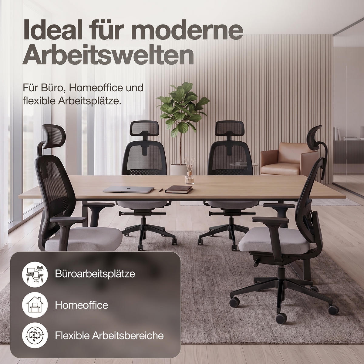 DREHSTUHL Ergonomischer Bürostuhl Atessa mit Netzrücken und Kopfstütze / Mit Kopfstütze Hellgrau Netzrücken für Luftzirkulation - Hellgrau, Textil (62.5/120.5/45cm) - ASSMANN