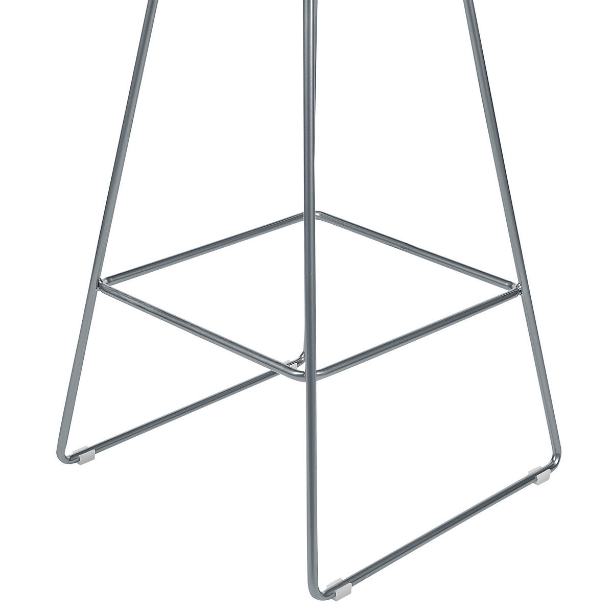 BARSTUHL 2er-Set Metall Silber Bisbee - Silberfarben, Textil/Metall (50/110/49cm) - Beliani