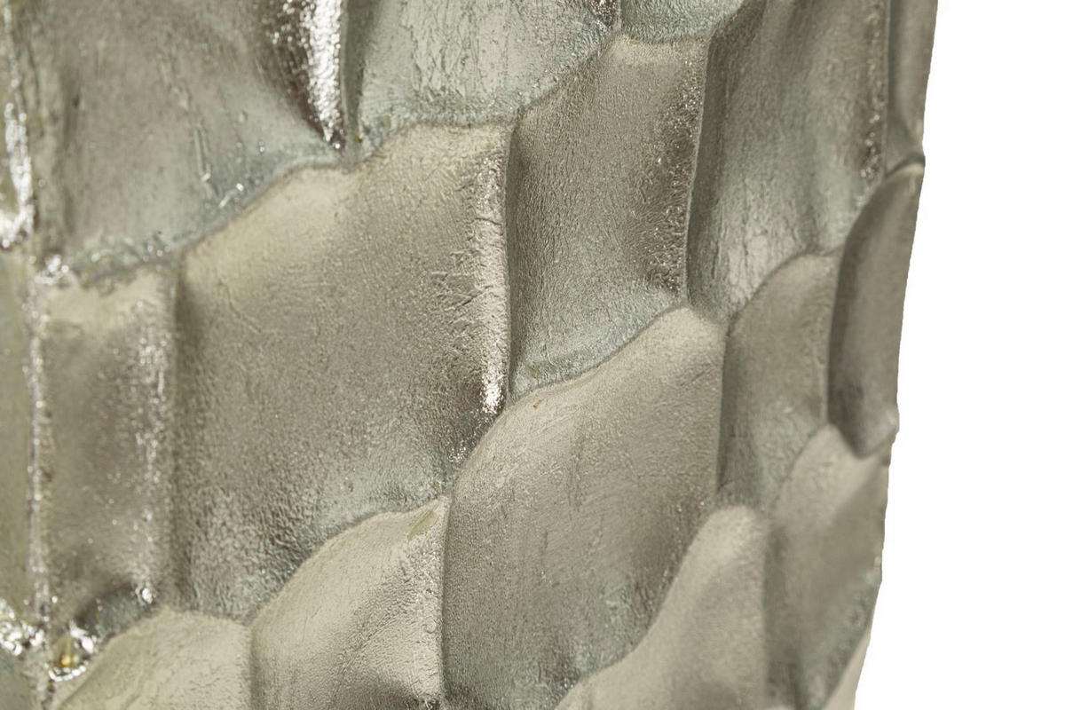 DEKOVASEN IM 3ER-SET Argy, silberfarben, Eisen, Höhen 90,8, 75,6 und 62,2 cm - Silberfarben, Metall (91cm) - Mauro Ferretti