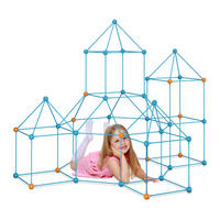 132-TLG.KONSTRUKTIONSSPIELZEUG-SET - Multicolor, Kunststoff (1/38/1cm) - Relaxdays