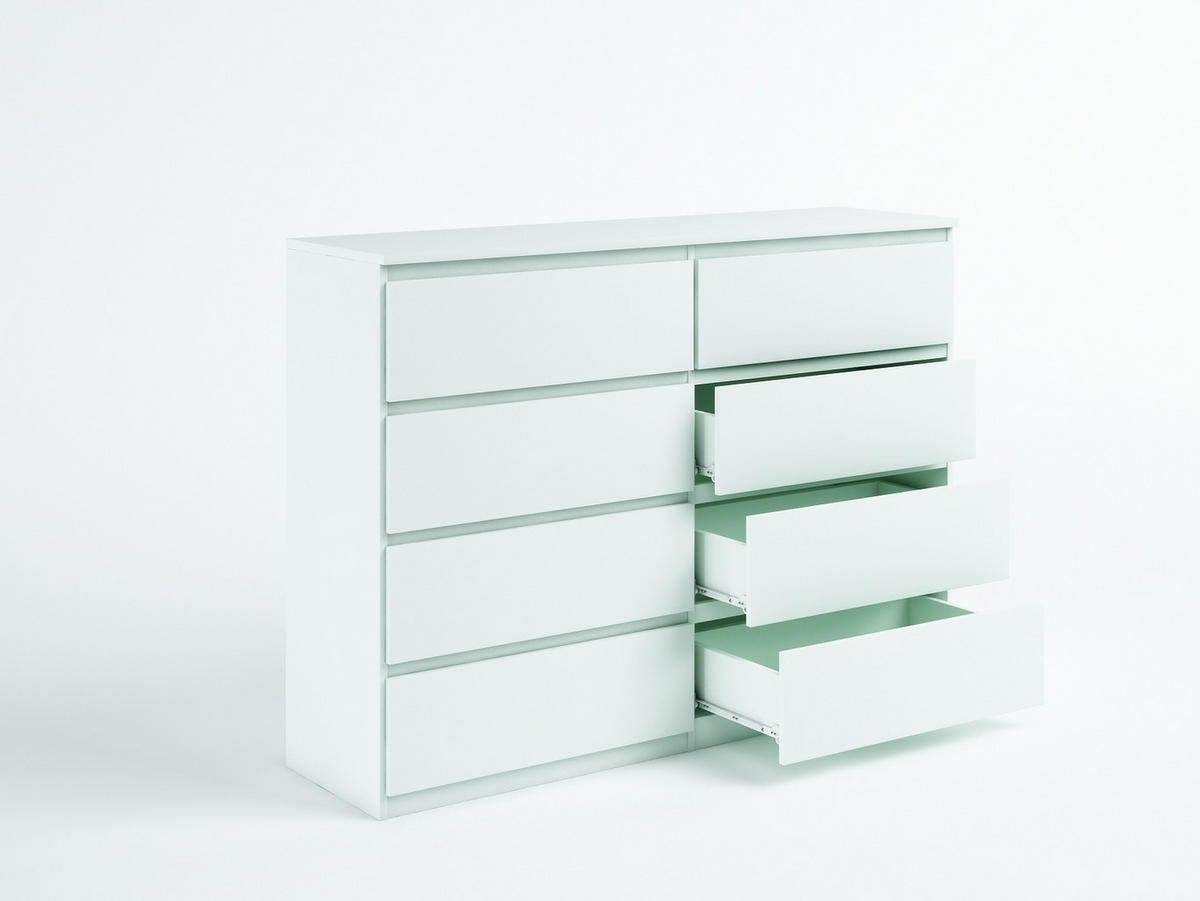 KOMMODE Weiß 100/102/39 - Weiß, Holzwerkstoff (100/102/39cm) - RAUMHIRSCH FURNITURE