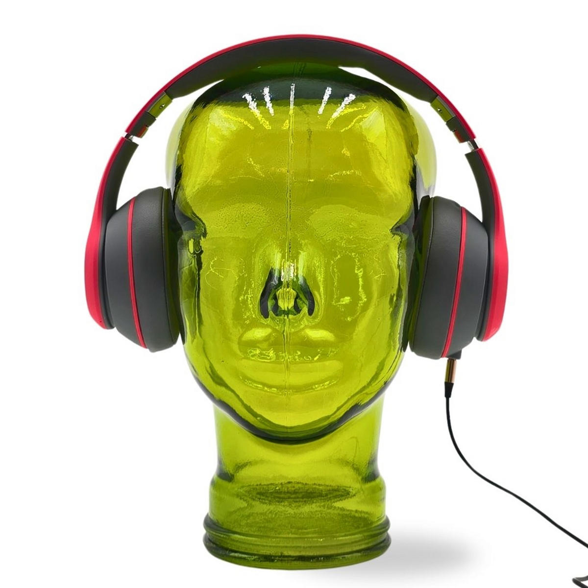 KOPFHÖRERSTÄNDER MICK Glas T02 limette - Limette, Glas (21/29/21cm) - DESIGN DELIGHTS