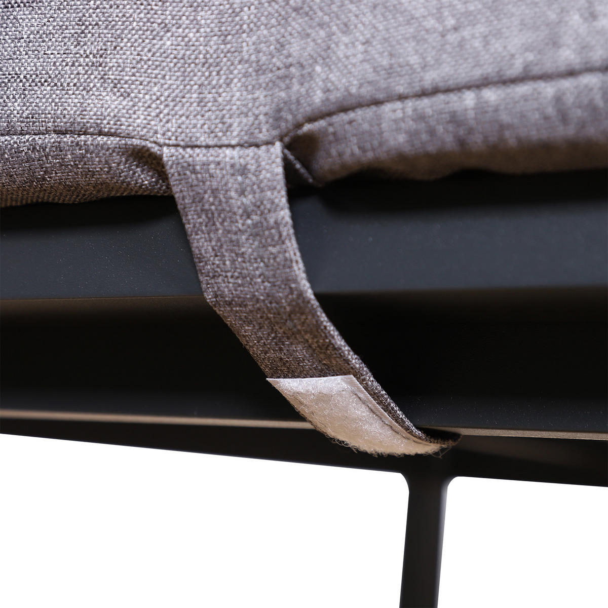 GARTENMÖBEL-SET, Aluminium, Polyester, Grau - Grau, Metall - Outsunny