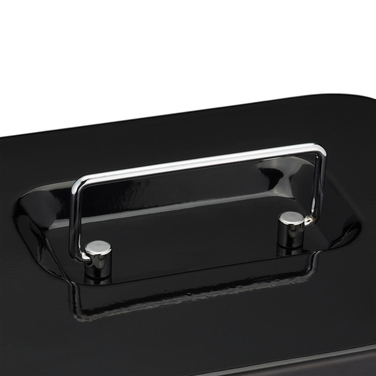 GELDKASSETTE - Schwarz, Kunststoff/Metall (20/8.5/17cm) - Relaxdays