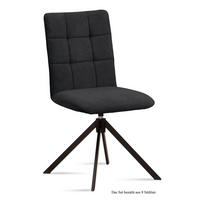 ESSZIMMERSTUHL drehbar (8er-Set) Debora 47x91x60 Schwarz/Anthrazit - Anthrazit/Schwarz, Kunststoff (60/91/47cm) - 58aufmkessel