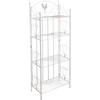 STANDREGAL Metall Weiß - Weiß, Metall (61.5/153/33cm) - CLP