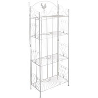 STANDREGAL Metall Weiß - Weiß, Metall (61.5/153/33cm) - CLP
