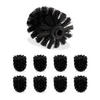 9xERSATZBÜRSTENKOPF - Schwarz, Kunststoff (8/10cm) - Relaxdays