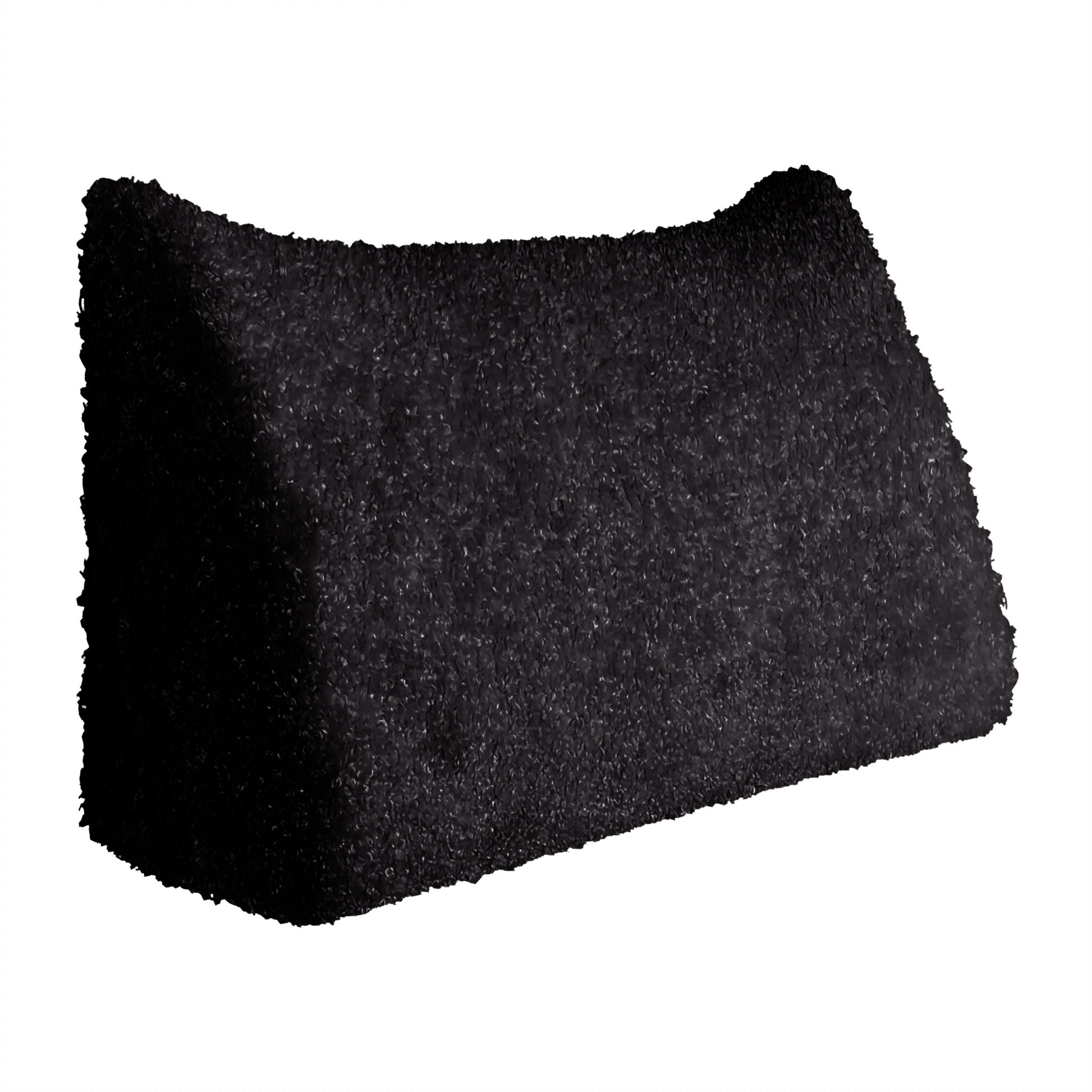 RÜCKENKISSEN Plüsch Schwarz 60 cm - Schwarz, Textil (50/60cm) - Vercart
