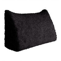 RÜCKENKISSEN Plüsch Schwarz 60 cm - Schwarz, Textil (50/60cm) - Vercart