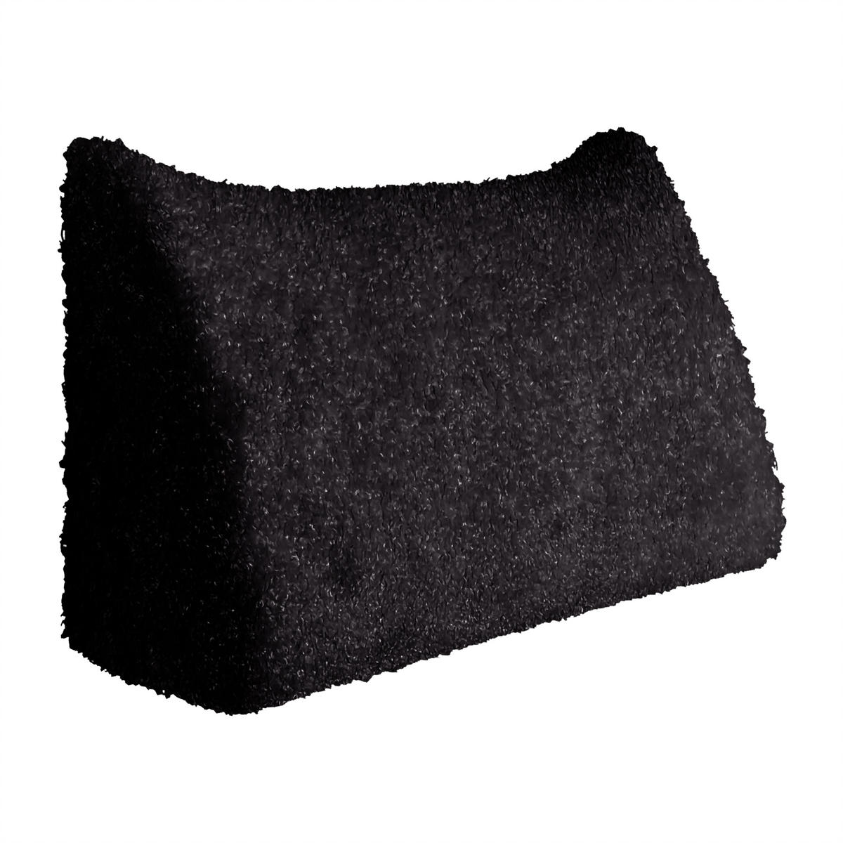 RÜCKENKISSEN Plüsch Schwarz 60 cm - Schwarz, Textil (50/60cm) - Vercart