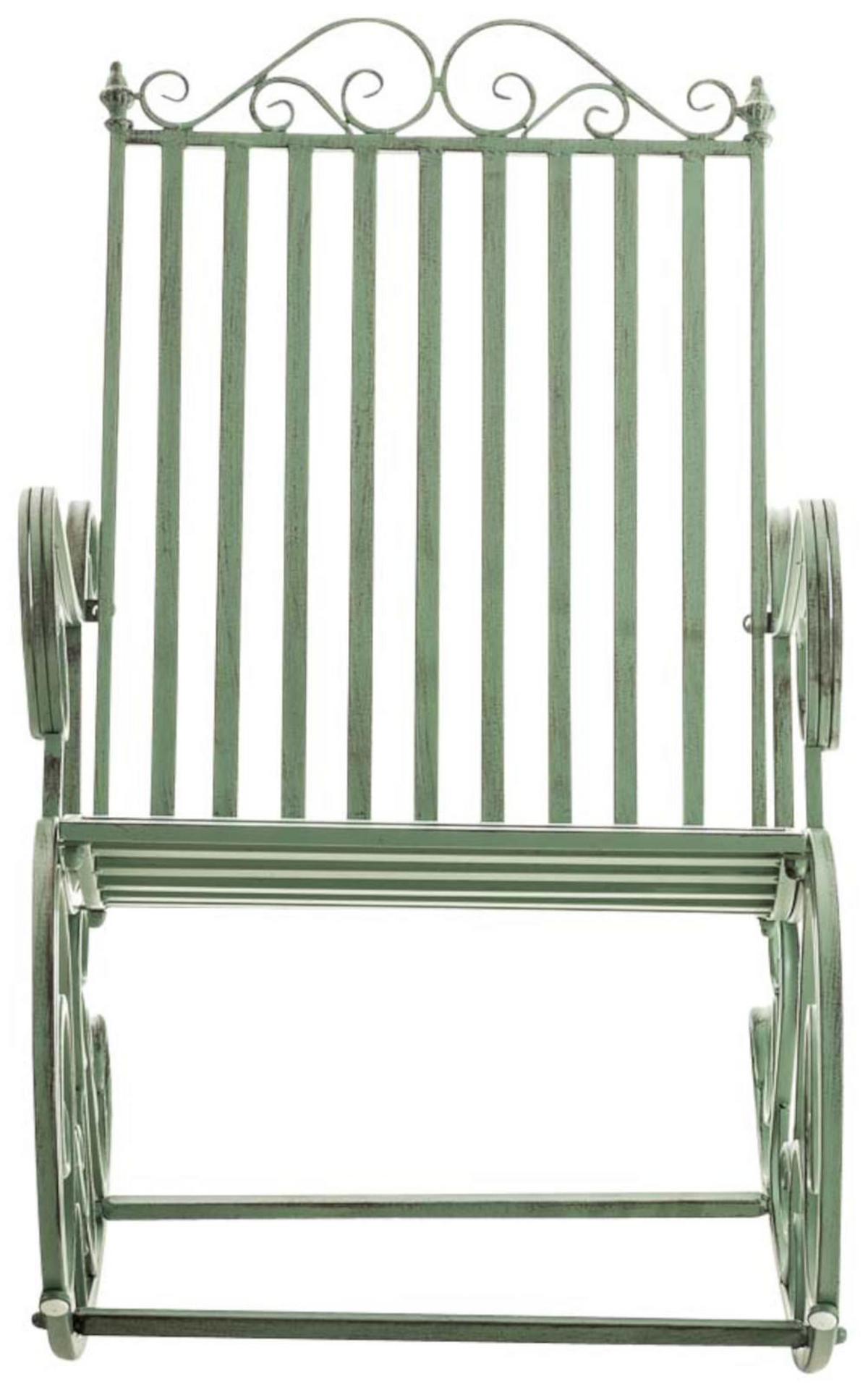 GARTENSCHAUKELSTUHL 2er Set Metall Antik-Grün - Grün, Metall (56/94/90cm) - CLP