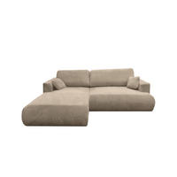 ECKSOFA Luna L links Beige aus Cord - Beige, Textil (271/195cm) - KS Home Concept