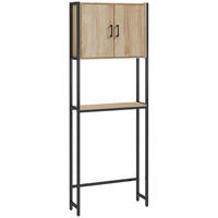 BADEZIMMERREGAL DE-15877 industrieller Stil Eichenoptik - Naturfarben, Holzwerkstoff (19/178/64cm) - ComfortXL