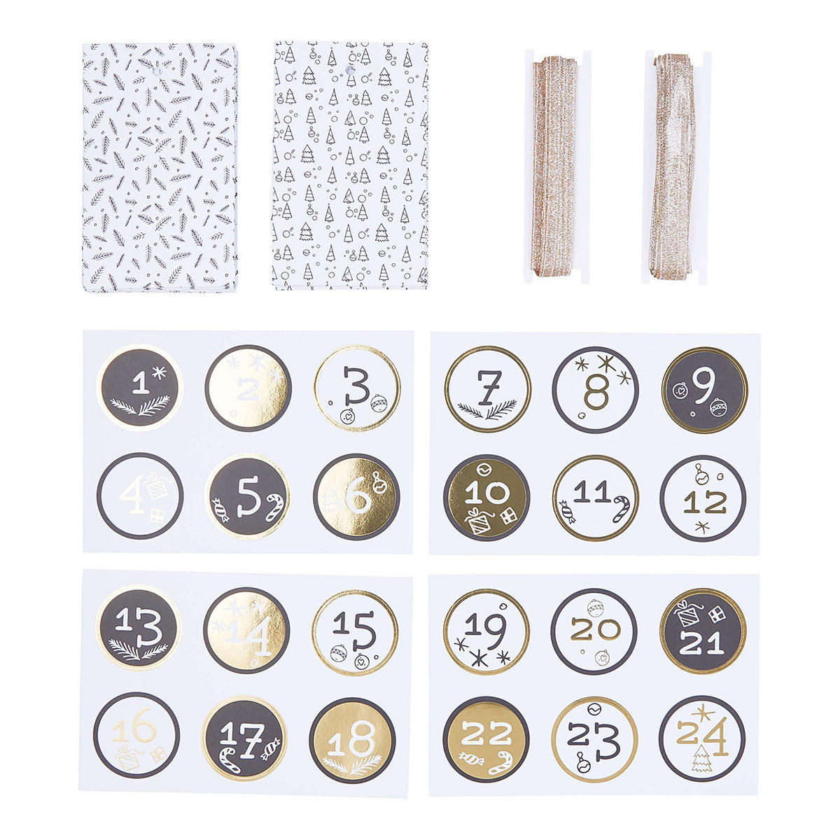 DIY-ADVENTSKALENDER Surprise - Schwarz, Papier (15/3/24cm) - Butlers