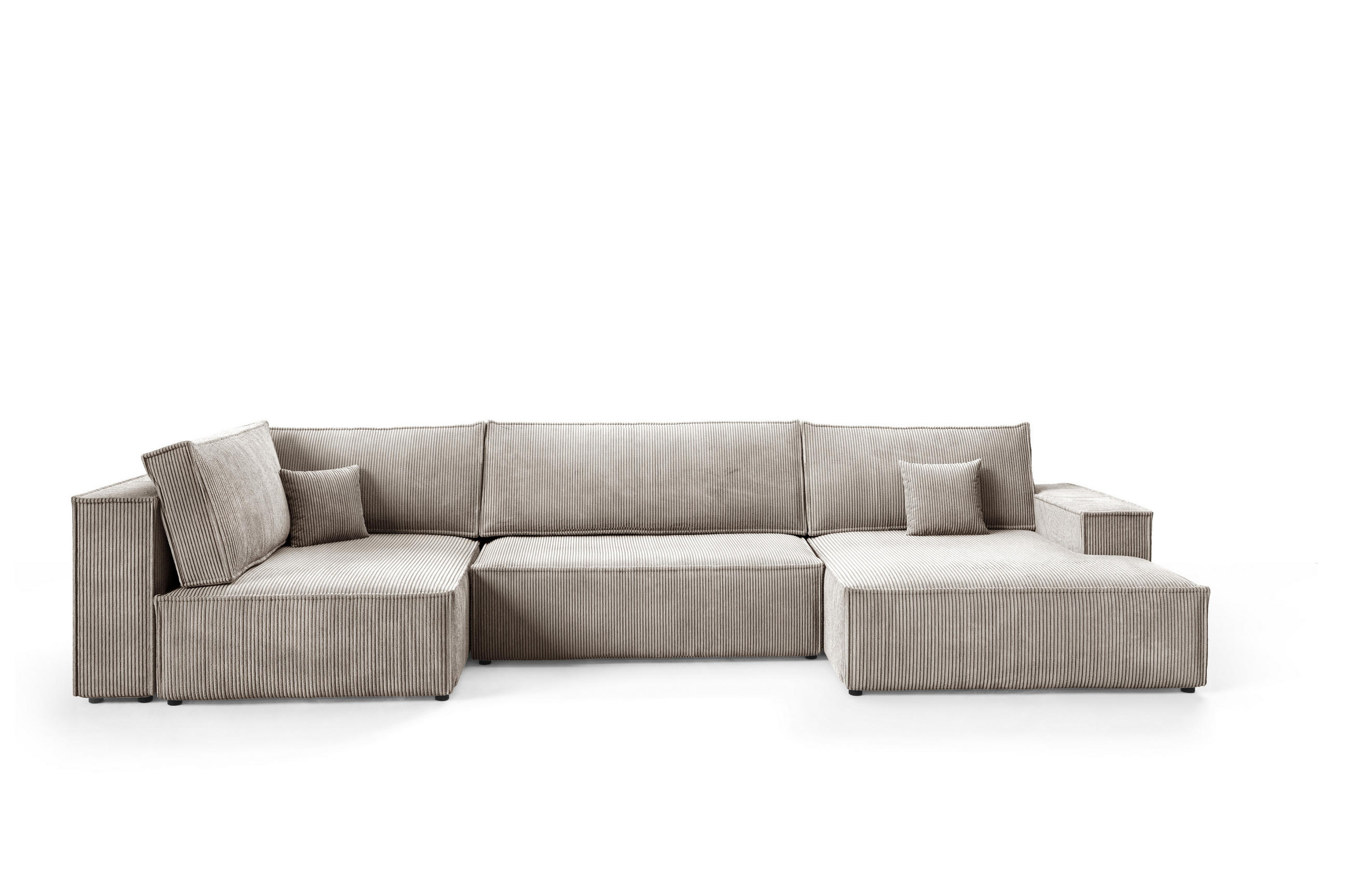 WOHNLANDSCHAFT Pablo Maxi mit Schlaffunktion Beige Cord - Beige, Textil (397/85/148cm) - Bromarkt