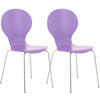 BESUCHERSTUHL Ede - 2er Set lila - Lila, Metall (43/86/45cm) - TPFLiving