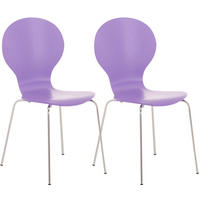BESUCHERSTUHL Ede - 2er Set lila - Lila, Metall (43/86/45cm) - TPFLiving