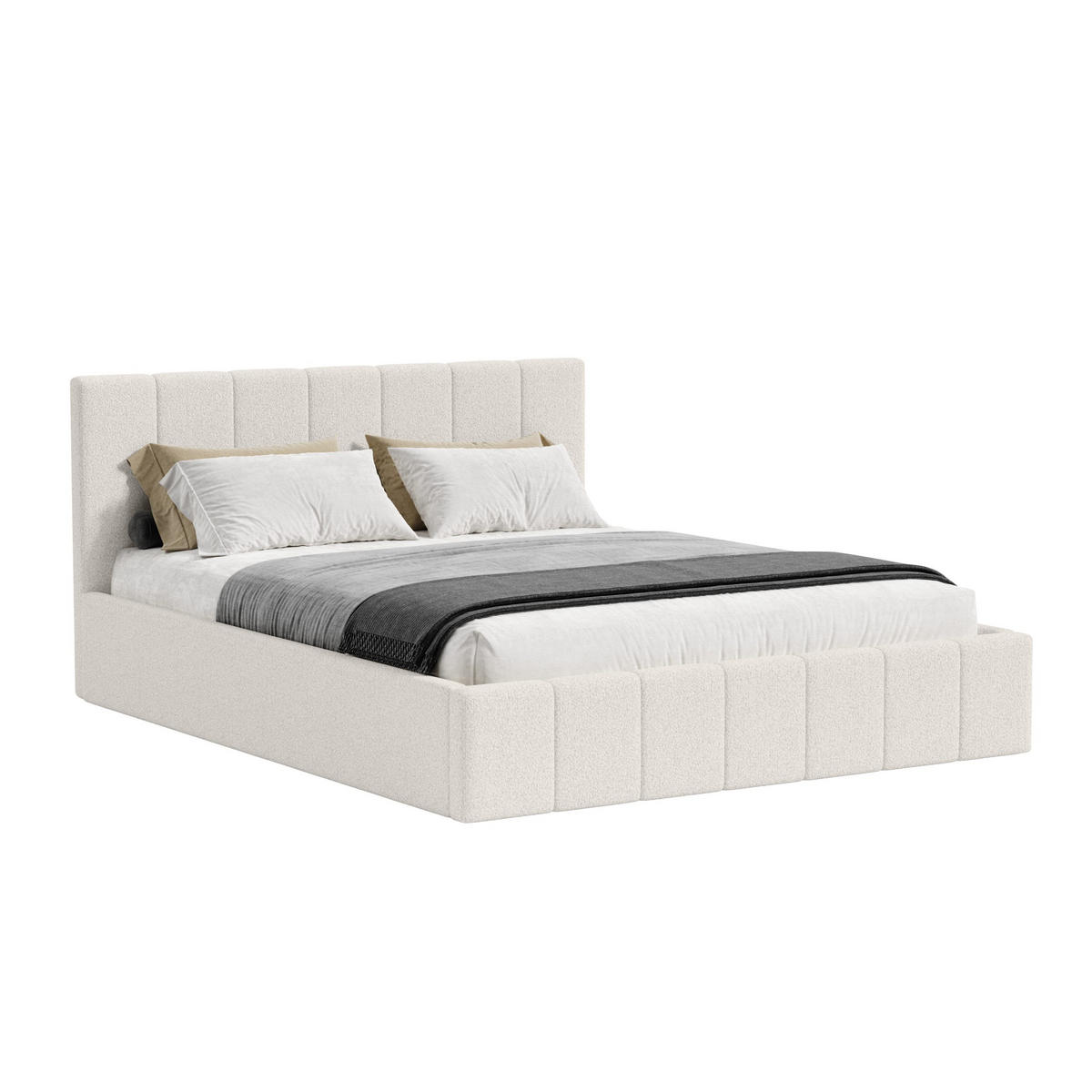 POLSTERBETT Malfo Slim 120x200 cm, Weiß - Weiß, Textil (120/200cm) - Fedve